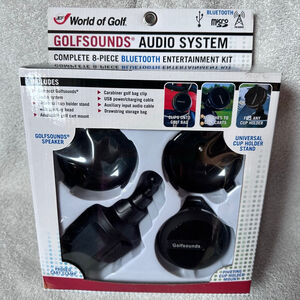 NIB JEF World Of Golf Complete 8-Piece Bluetooth Entertainment Kit Audio System